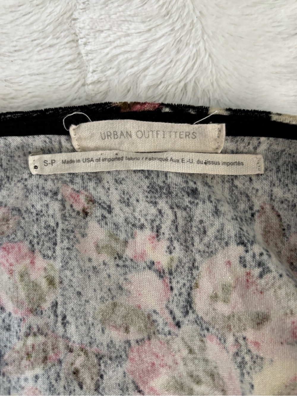 Urban Outfitters Floral Velvet Mini Dress Y2K Cottagecore Boho Coquette - Picture 4 of 5
